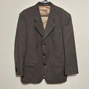 Cadet Men's Sports Coat 42S Wool Blazer Brown Houndstooth Business Casual Jacket